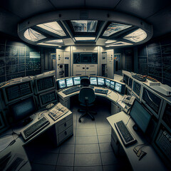 Fototapeta premium Control center for electronic automated processes.