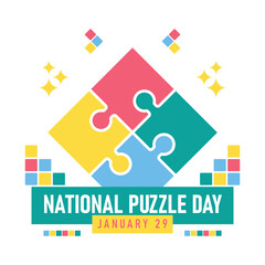 National Puzzle Day background.