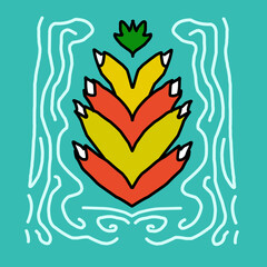 rice plants abstract logo
