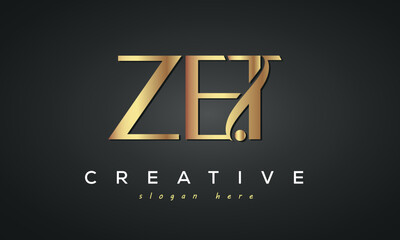 ZET creative luxury logo design - obrazy, fototapety, plakaty