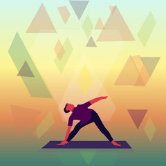 woman doing yoga