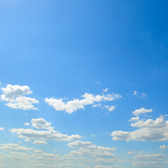 Fototapeta premium Blue sky and cumulus clouds.