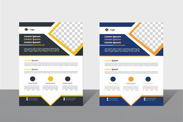 Set of vector illustrations for flyer presentation, business paper, corporate document cover and layout template designs. New creative corporate social media banner design template