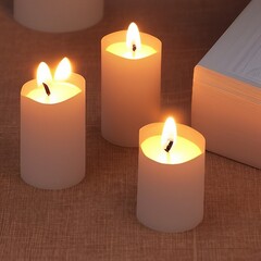 burning candles on the floor