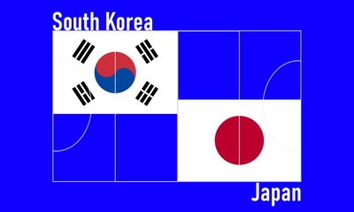 Fototapeta premium 15. South Korea vs Japan Qualification Group Match