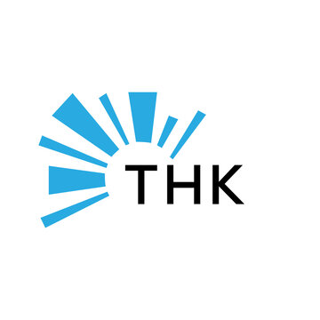 THK letter logo. THK blue image on white background and black letter. THK technology  Monogram logo design for entrepreneur and business. THK best icon.
