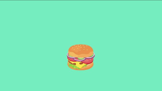 Hamburger, animated hamburger