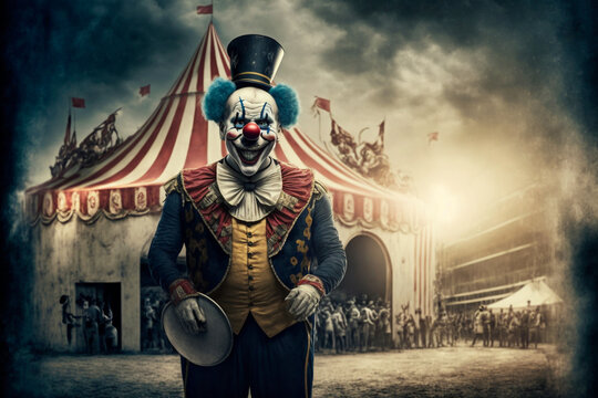 KI generierter horror Zirkus Clown