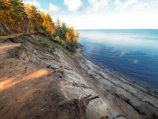 rocky coast in the morning