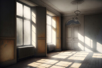 sunrays falling into apartment