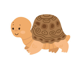 Cute cartoon illustration of turtle.