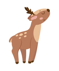 Cute cartoon illustration of deer.