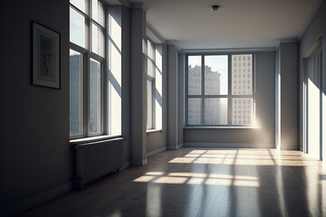 sun rays falling into apartment