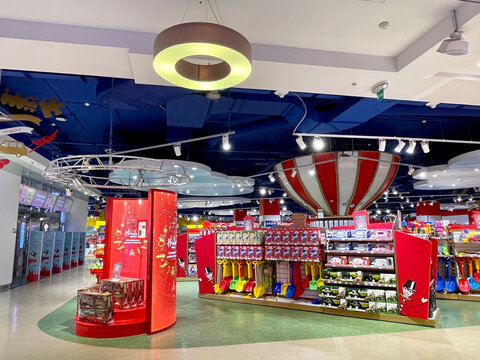 Moscow, Russia, December, 04, 2022.  Interior of the central store "Detsky Mir" on Lubyanka in the winter of 2022. Moscow