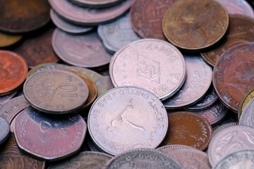 Old coins Background, Ancient coins, currency.