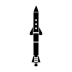 Bomb icon vector. Rocket illustration sign. Weapon symbol. War logo.