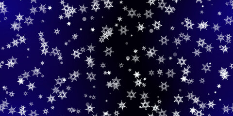 Falling Snowflakes seamless pattern flying snow