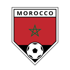 Morocco Angled Team Badge for Football Tournament
