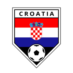 Croatia Angled Team Badge for Football Tournament
