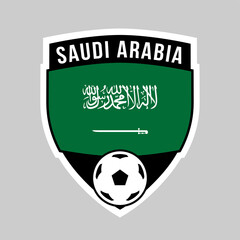 Saudi Arabia Shield Team Badge for Football Tournament