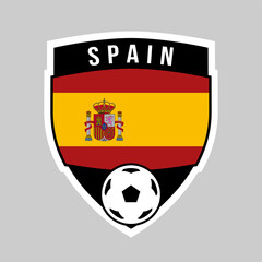 Spain Shield Team Badge for Football Tournament