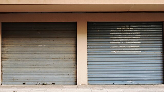 industrial metal shutters as a background
