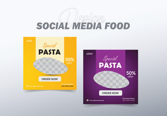 Fototapeta premium Social media post or Fast food restaurant business marketing Design.