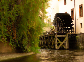 old mill in the old town next to the Moldau river