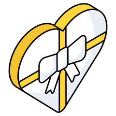 An icon design of giving gift