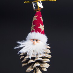 santa claus on a black background