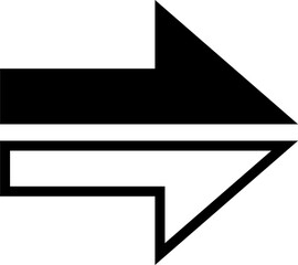 black arrow and cursor icon, symbol navigation web design button, mobile apps, interface sign