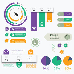 Diagram, graph, presentation, chart, and business concept infographic template in vector format