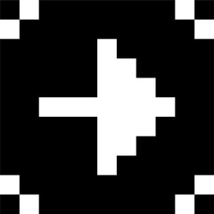 black arrow and cursor icon, symbol navigation web design button, mobile apps, interface sign