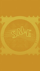 Abstract golden texture sale sign background image.
