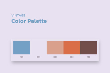 Vector vintage color palette set catalog samples in rgb hex.  Color Swatch . An experimental color palette for designers .	