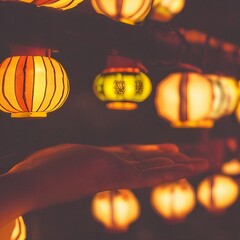 lanterns in the dark