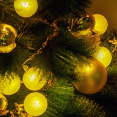 golden christmas ball