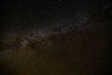 Fototapeta na wymiar Milky Way & Shooting Star - White Desert in Egypt