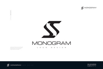 Abstract Letter S Logo Design with Negative Space Style