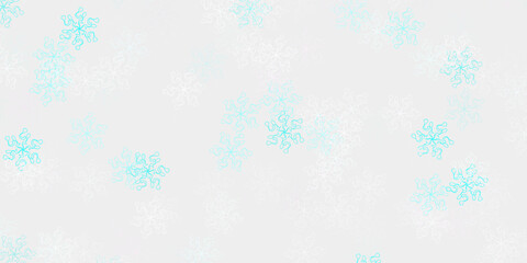 Light pink, blue vector natural backdrop with flowers.