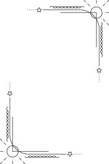 Simple and floral frame and border