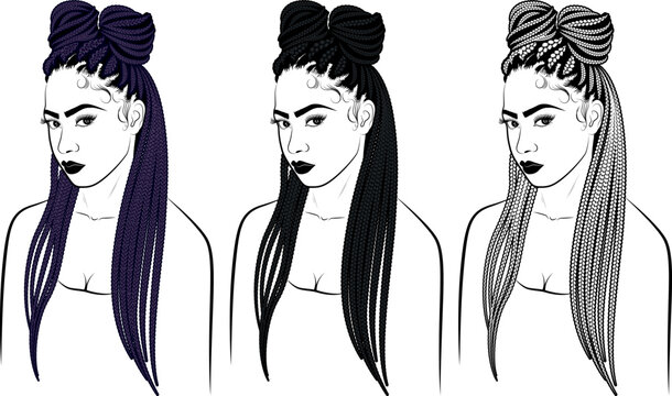 braids hair pretty women beautiful hairstylish girls African American women 