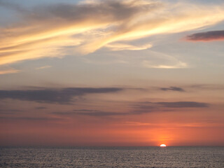 sunset on the beach