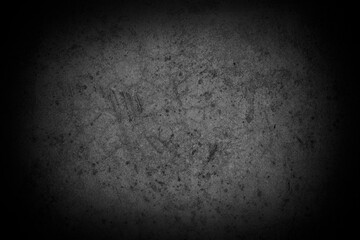 Old wall texture cement dark black gray background abstract grey color design are light with white gradient background.