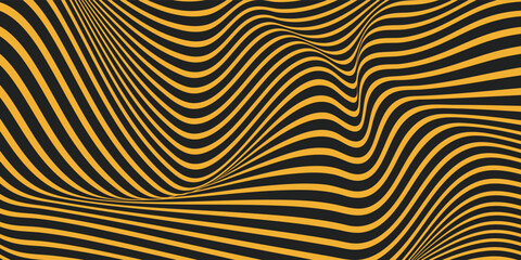 Black and yellow line wave 