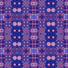 Nautical boho bandanna coastal patchwork fabric tile. Seamless pattern in patched washed fabric effect quilt. Endless summer beach fashion repeat swatch.