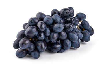 Dark blue grape, isolated on white background. High resolution image.