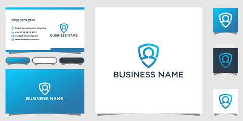 The Personal Scurity logo design with business card