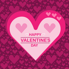 Valentine's day abstract background with cut paper heart. preliminary illustration