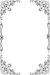 Simple and floral frame and border